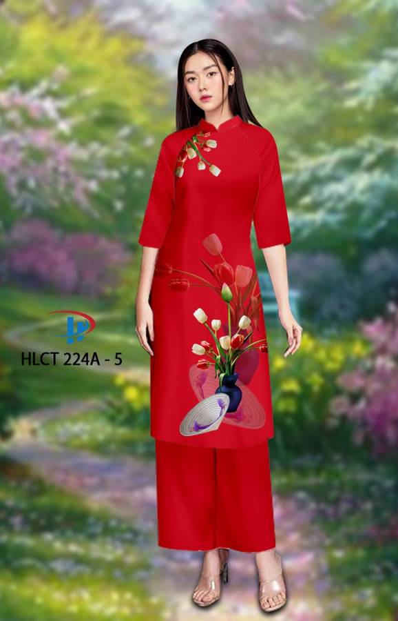 Vải Áo Dài Cách Tân Hoa Ly AD HLCT224A 8